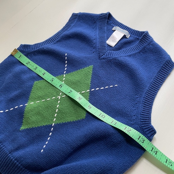 Janie and Jack Sweater Vest Boys 3T Argyle Cotton Spring Preppy Photo Holiday - Picture 7 of 8